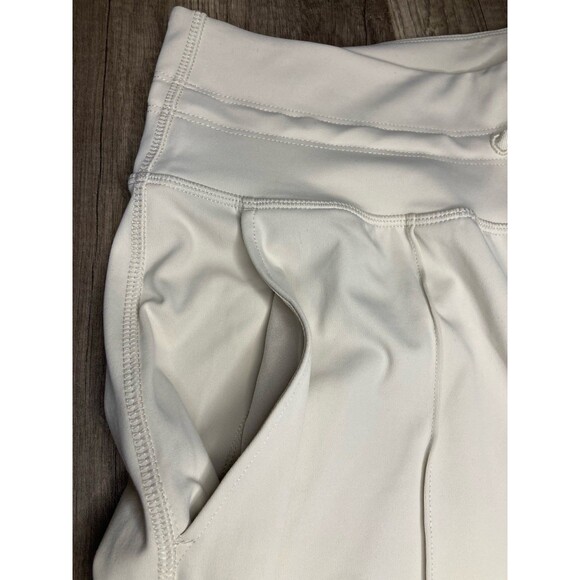 Old Navy Active Powersoft Jogger Pants L Cream High Rise Pockets Ribbed Co Dry - Picture 3 of 10